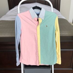 Ralph Lauren button down rainbow